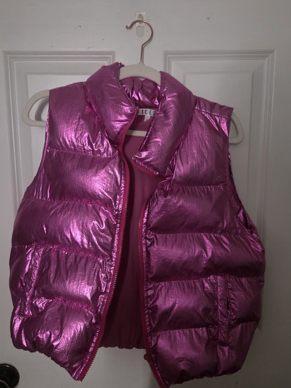 TCEC Metallic Hot Pink Puffer Vest